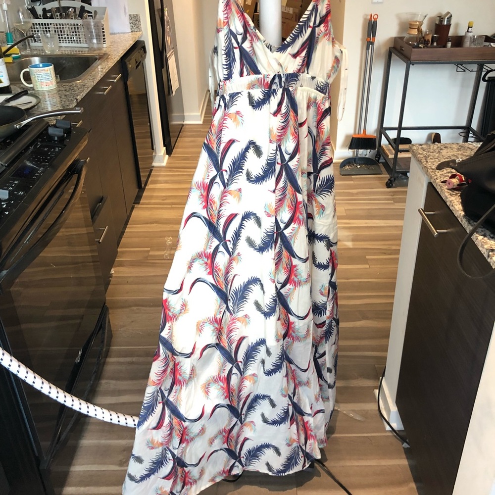 Cotton, feather print maxi dress from Quicksilver